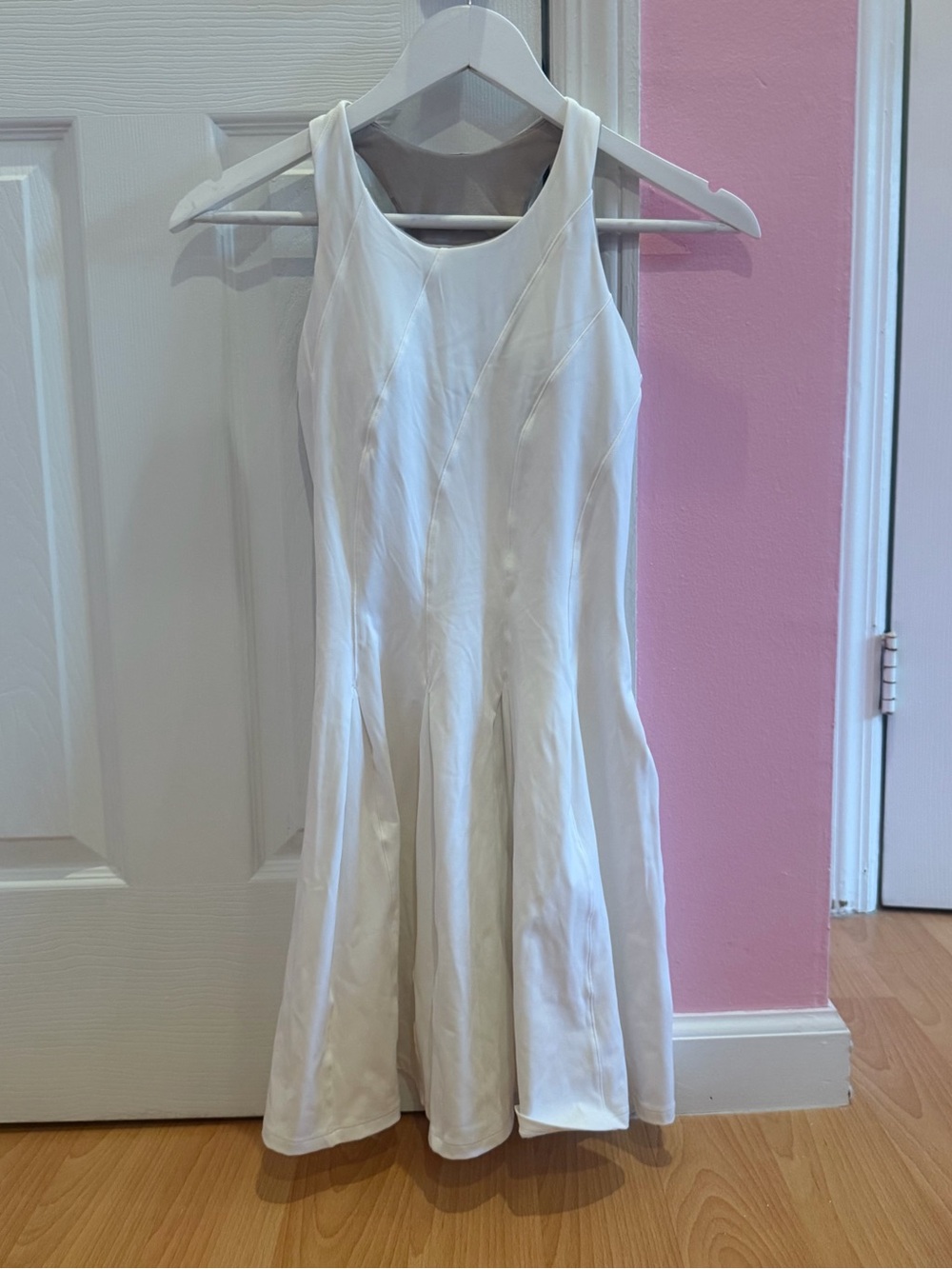 Lululemon White Sleeveless Fit-and-Flare Tennis Dress